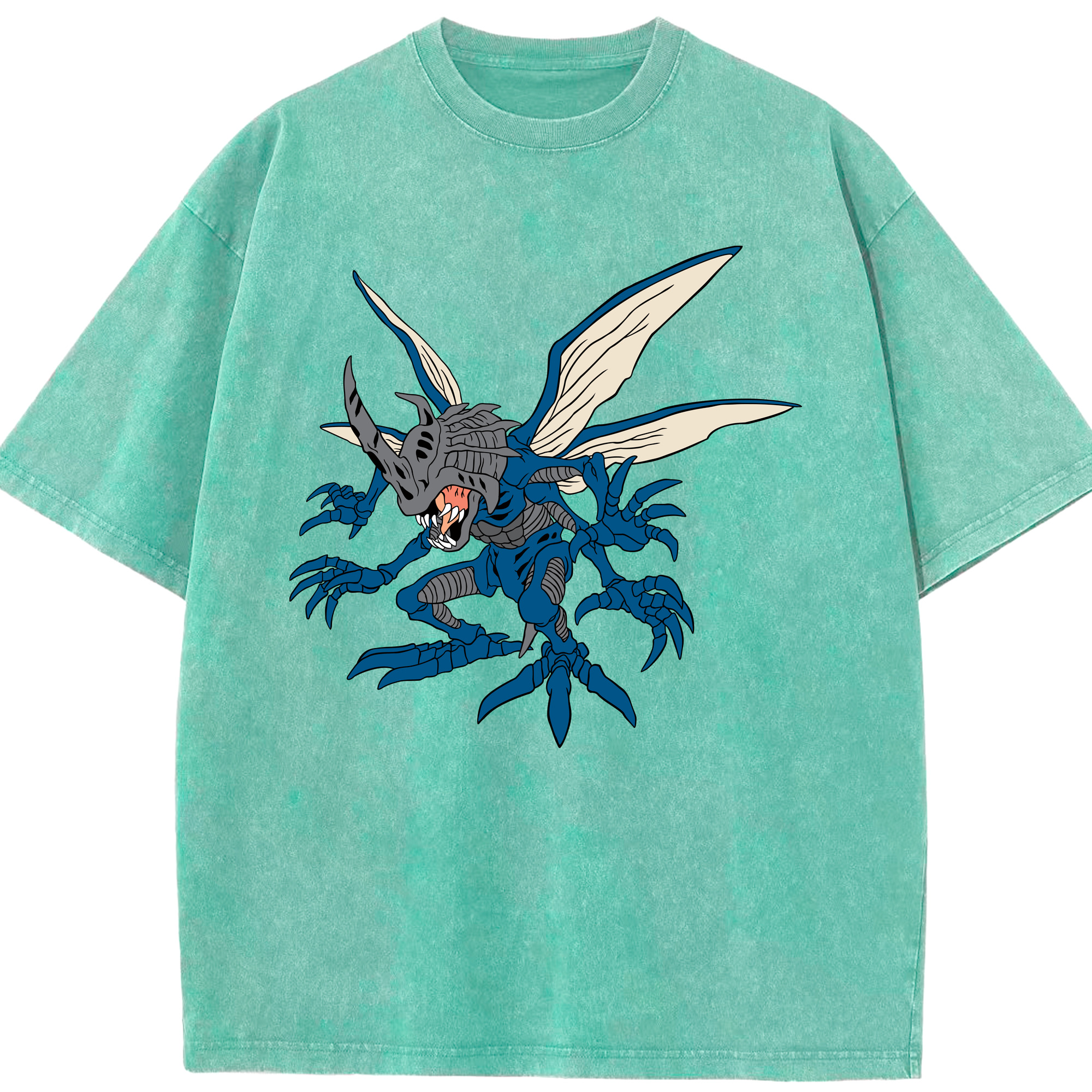 （画像用） Digimon デジタルモンスター/デジモン 綿100% ヴィンテージ風 半袖Tシャツ（フロントプリント）